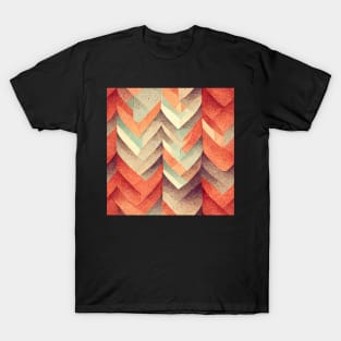 orange paper pattern art 19 regular grid T-Shirt